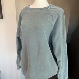 Altar'd State Ribbed Long Sleeve Top in Sage Green